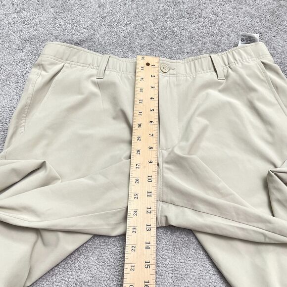 Under Armour Khaki Golf Pants Men 38x32 Beige Straight Leg Stretch Preppy Casual - Picture 11 of 15